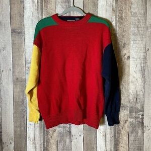Vintage Retro Colorblock 90s Y2K Knit Sweater
